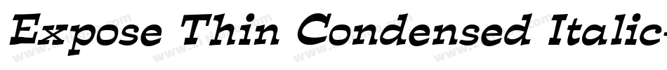 Expose Thin Condensed Italic字体转换